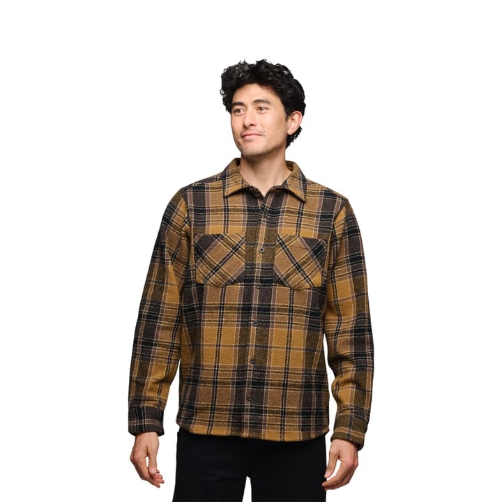 Black Diamond Men's Project Heavy Flannel Flax-Black Plaid Black Diamond