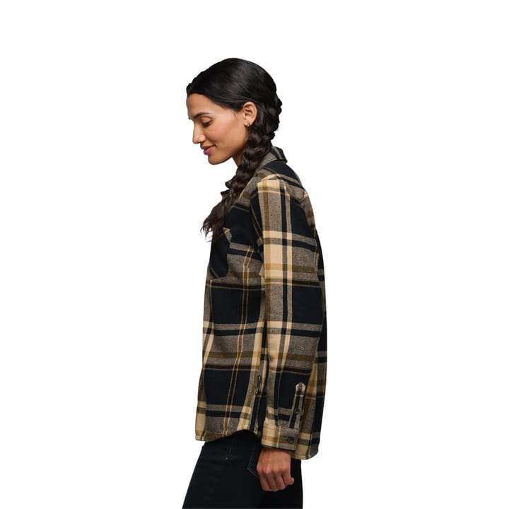 Black Diamond Women's Project Flannel Shirt Khaki-Black Plaid Black Diamond