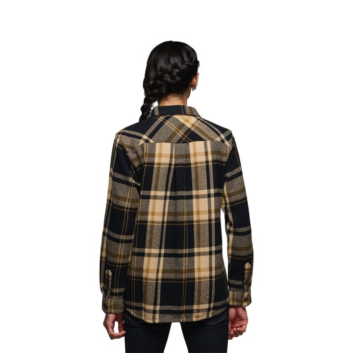 Black Diamond Women's Project Flannel Shirt Khaki-Black Plaid Black Diamond