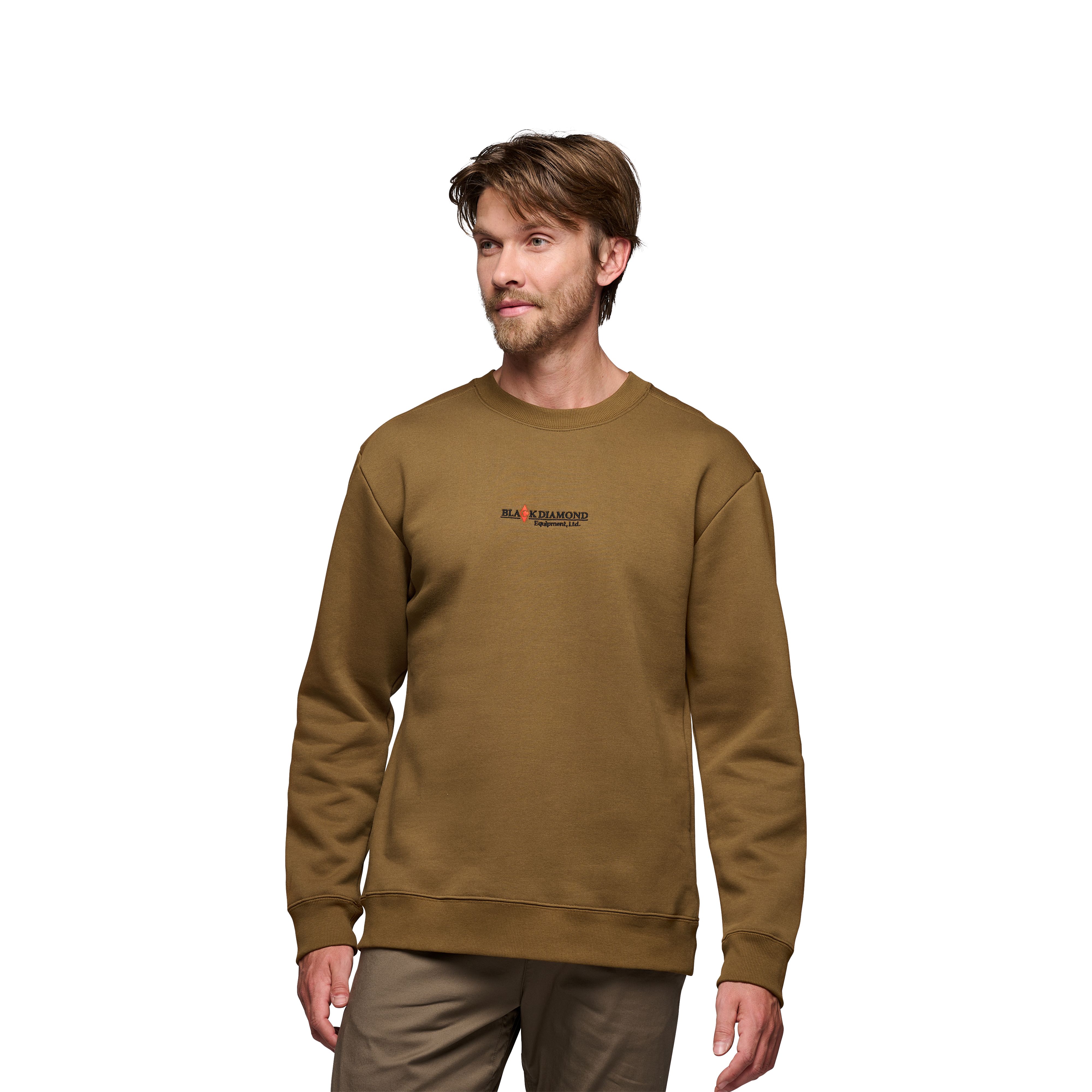 Black Diamond Men’s Heritage Wordmark Crewneck Dark Curry