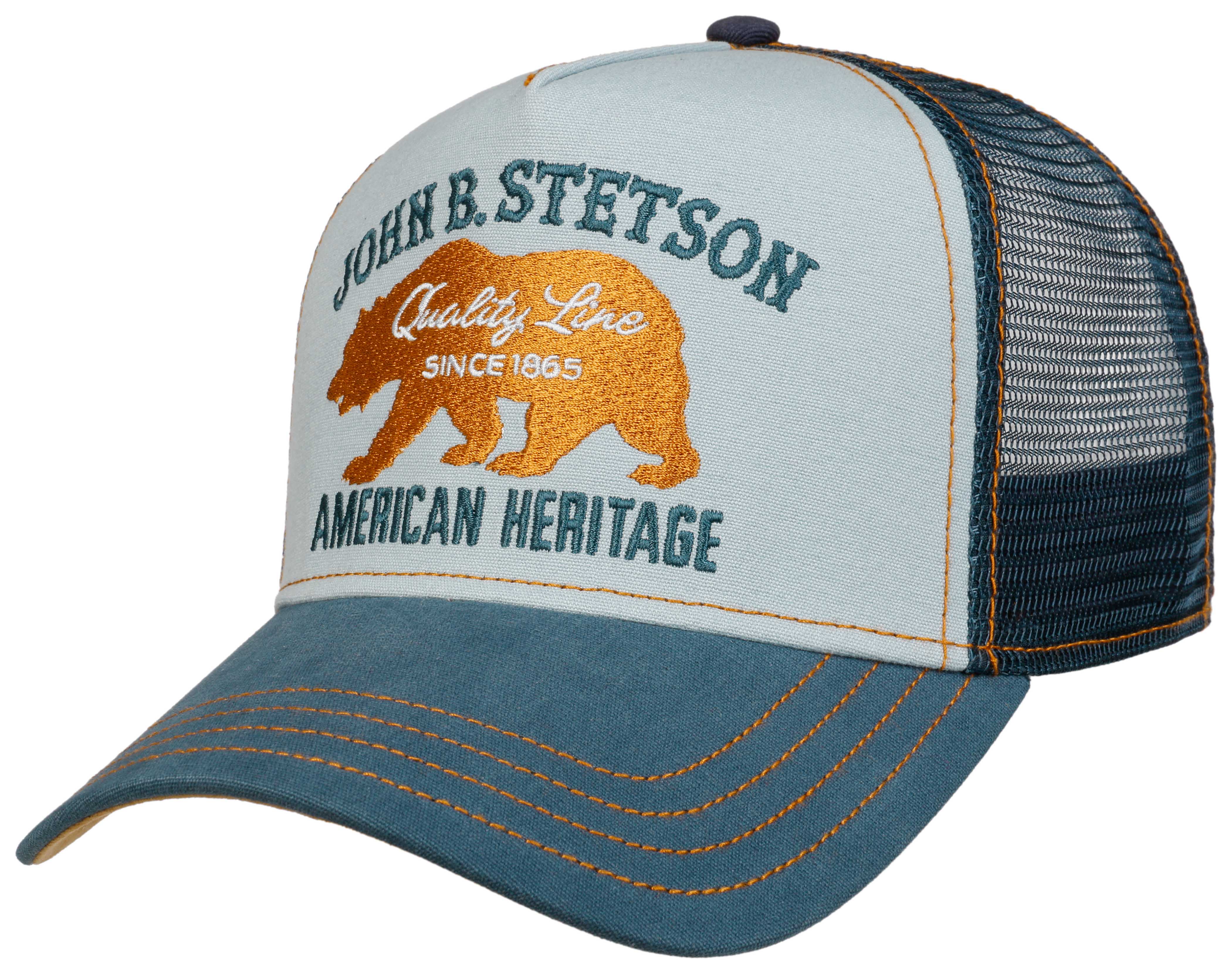 Stetson Men’s Trucker Cap Bear Blue Fish Print