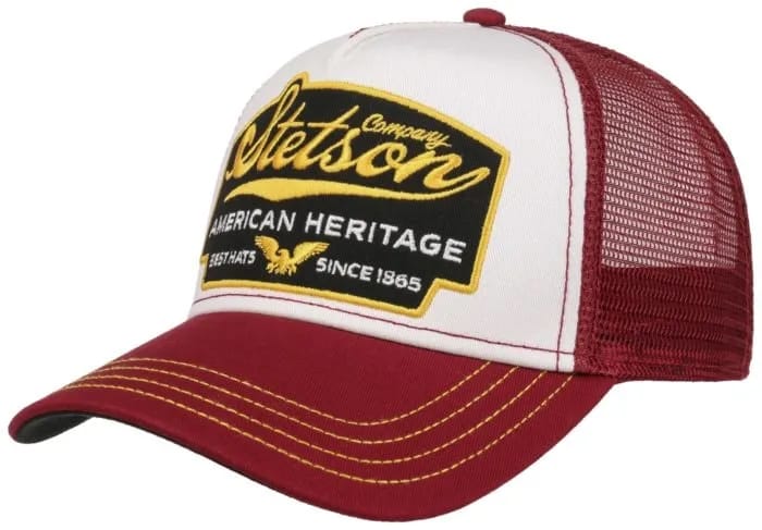 Stetson Men's Trucker Cap American Heritage Wine Red/White Stetson