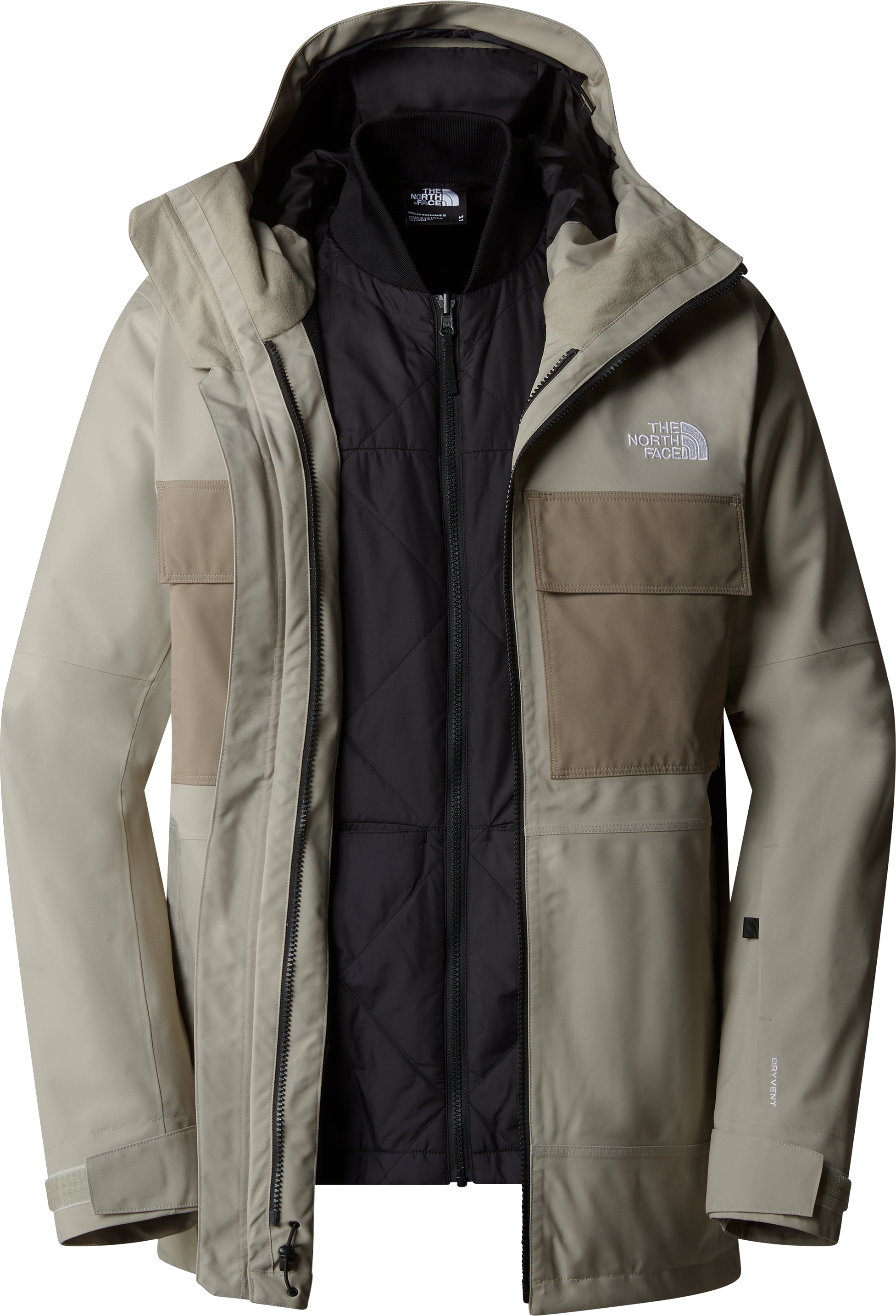 The North Face Men’s Fourbarrel Triclimate Jacket Clay Grey/TNF Black