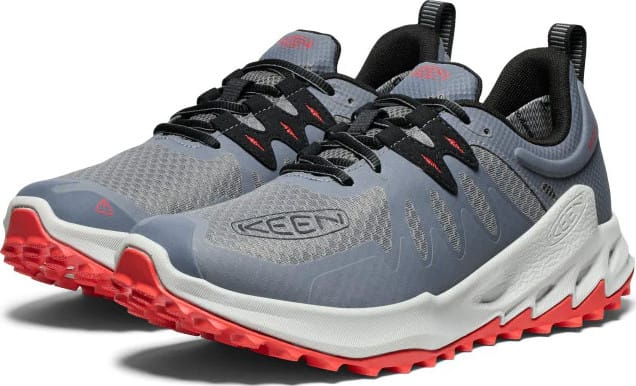 Keen Men's Zionic Waterproof Hiking Shoe Steel Grey/Poppy Red Keen