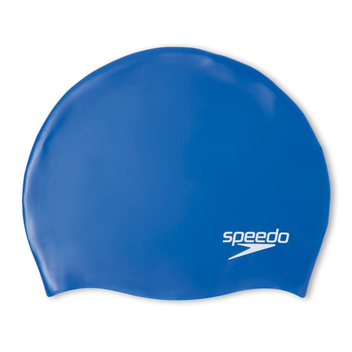 Speedo Plain Moulded Silicon Cap Junior Blue