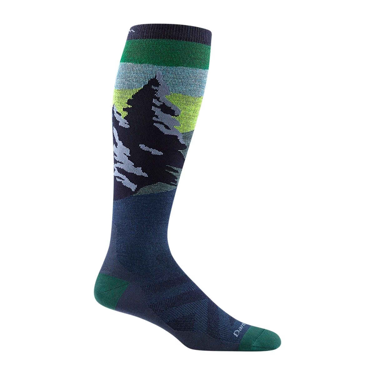 Darn Tough Men's Solstice Over-The-Calf Lightweight Ski & Snowboard Sock Midnight