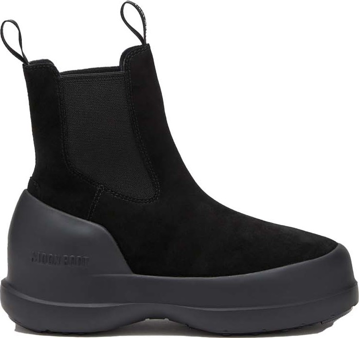 Moon Boot Women’s Luna Chelsea Suede Black