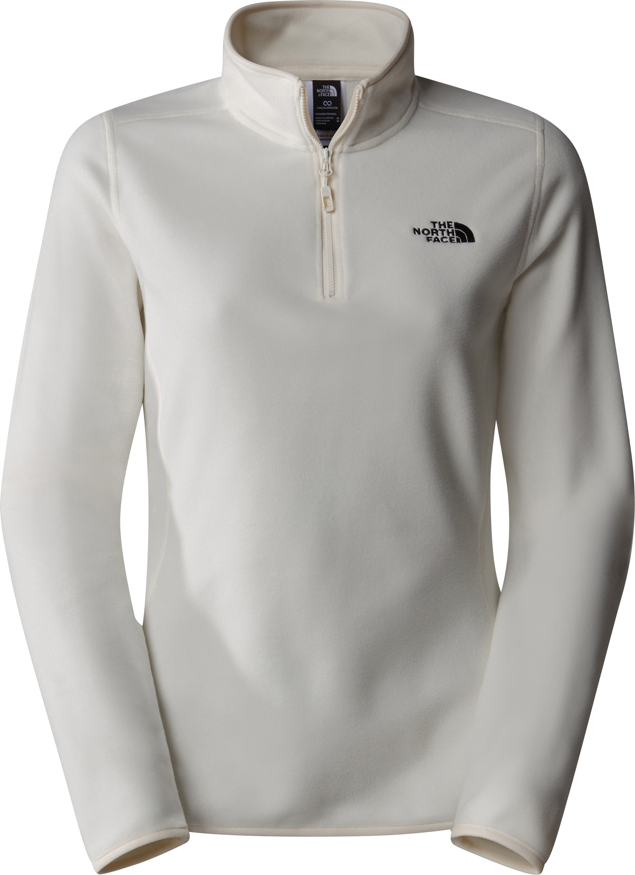 The North Face Women’s 100 Glacier 1/4 Zip White Dune/NPF