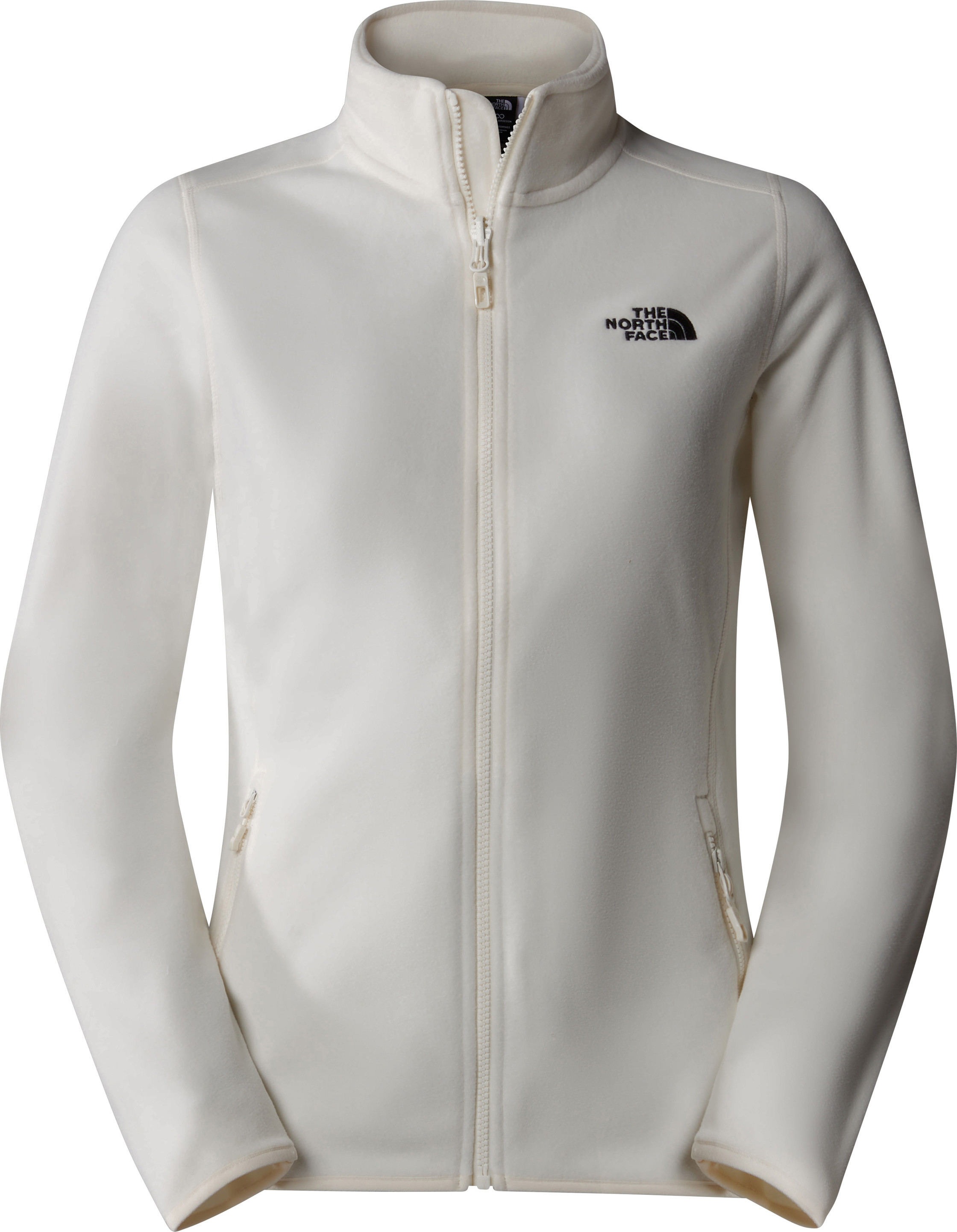 The North Face Women’s 100 Glacier Full-Zip Fleece White Dune/NPF