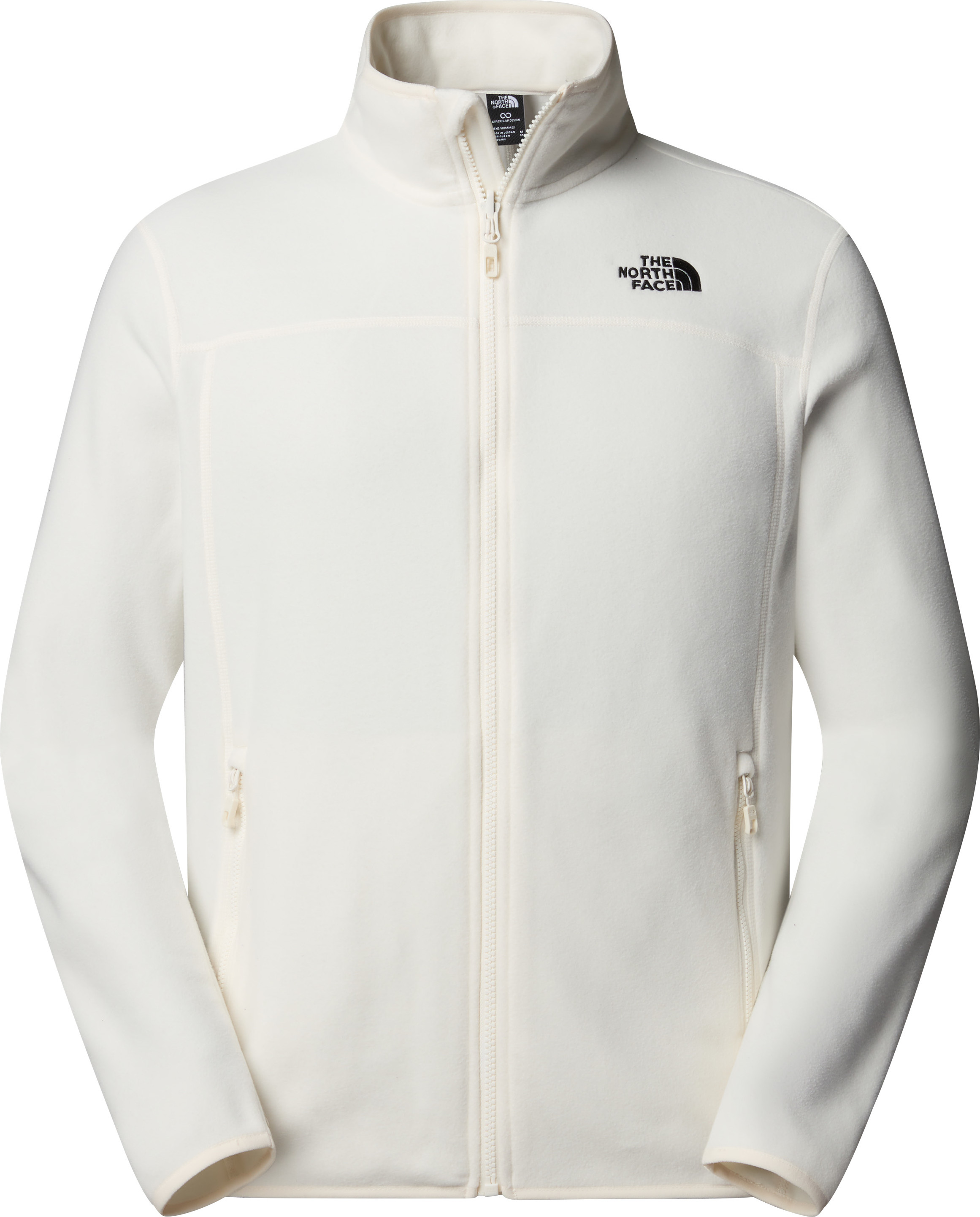 The North Face Men’s 100 Glacier Full-Zip Fleece White Dune