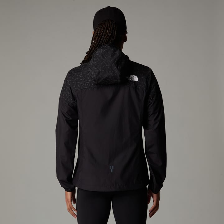 The North Face Women's Higher Run Wind Jacket TNF Black/TNF Black Trail Reflective Print The North Face