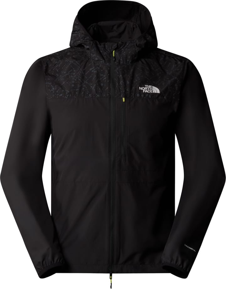 The North Face Men's Higher Run Wind Jacket TNF Black/TNF Black Trail Reflective Print The North Face