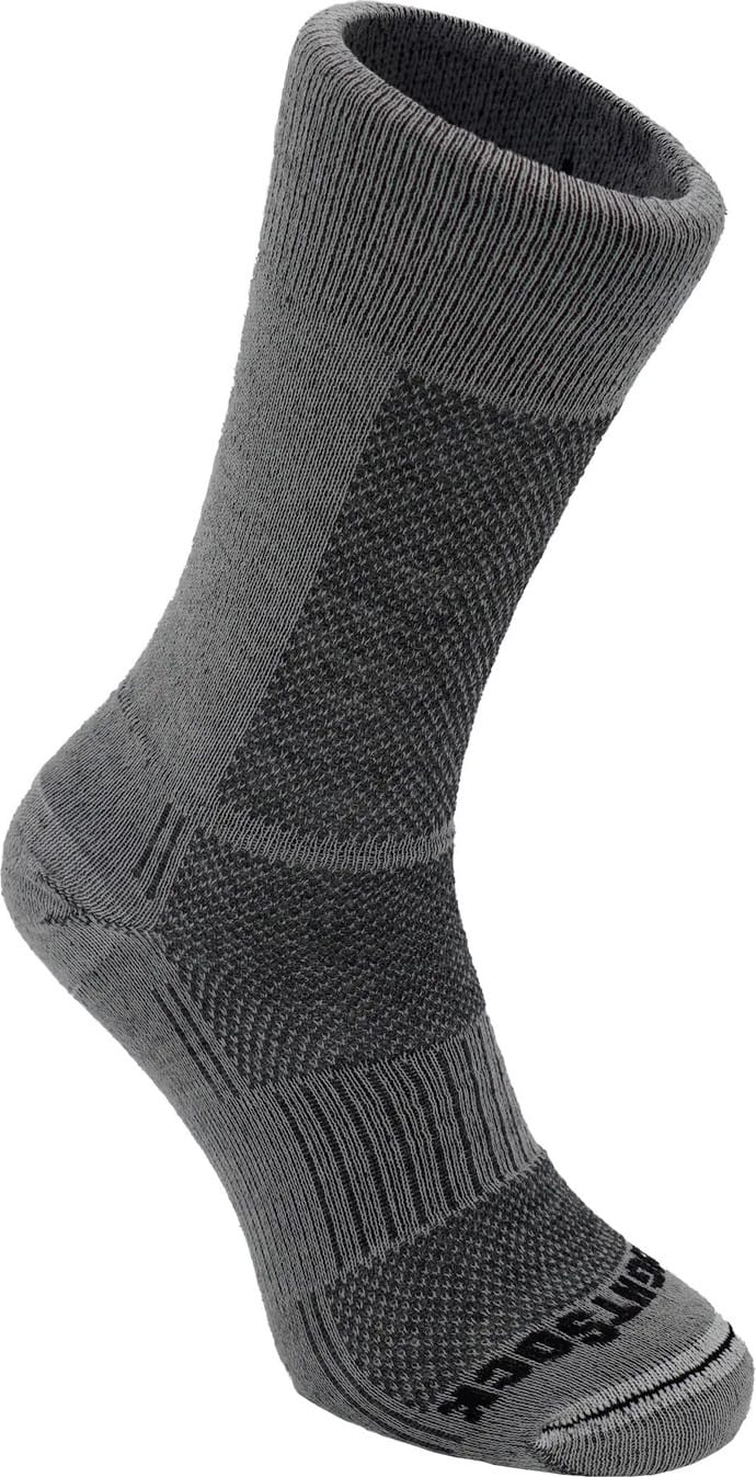 Wrightsock Merino Coolmesh II Merino Wool Crew Anti Blister System Grey/Smoke