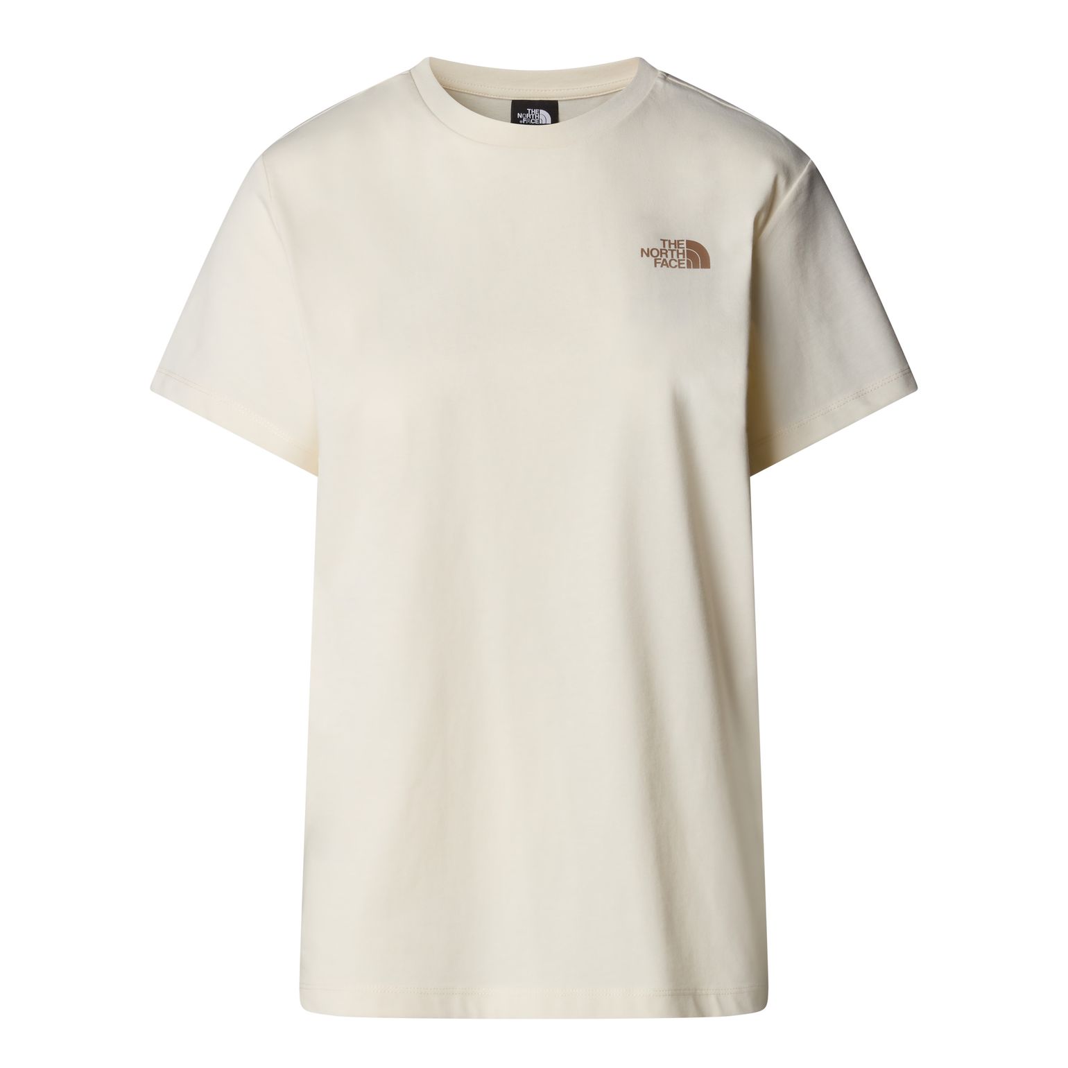 The North Face W S/S Relaxed Redbox Tee White Dune/latte