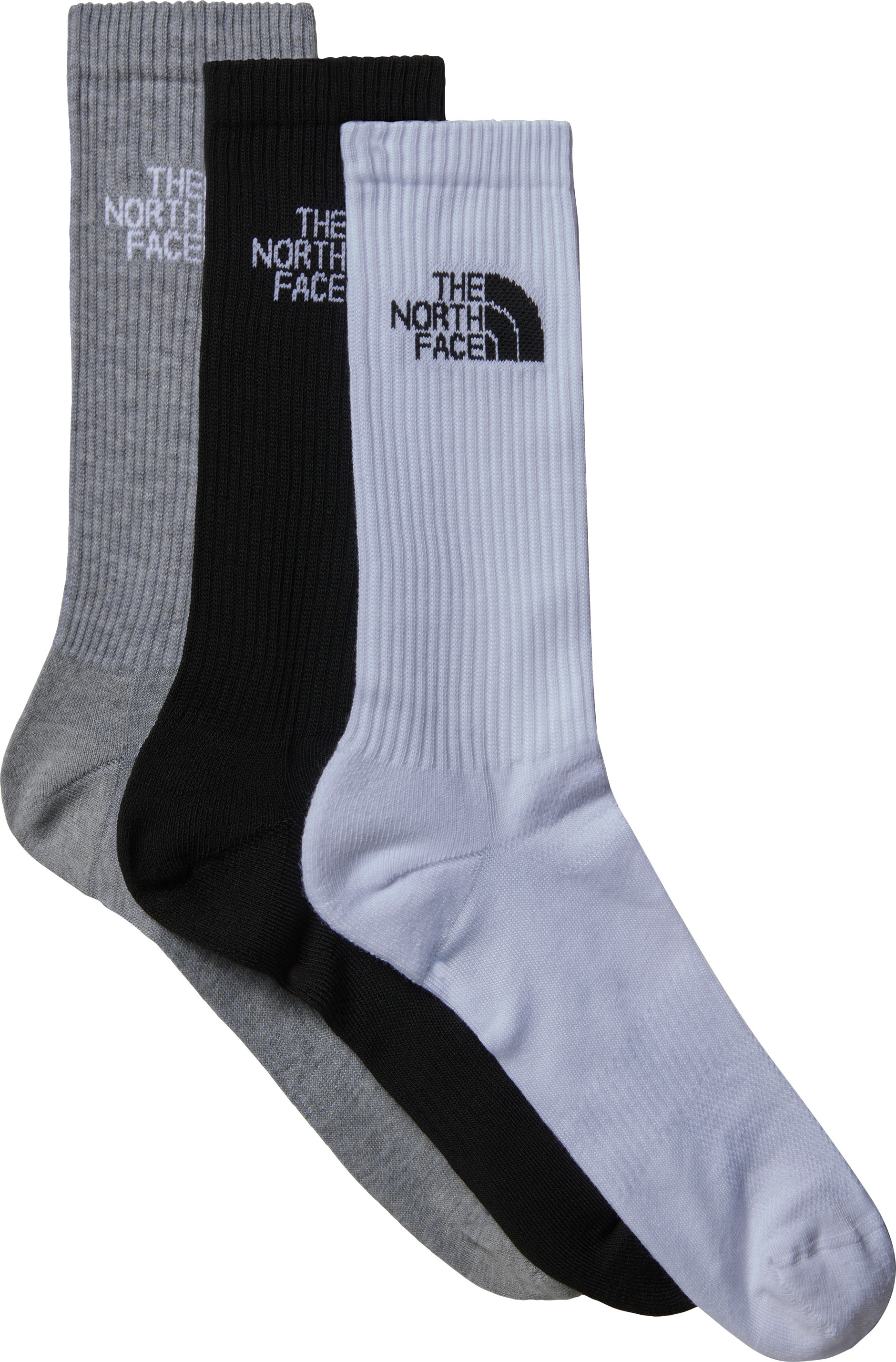 The North Face Multi Sport Cushion Crew Socks 3-Pack Black Assorted