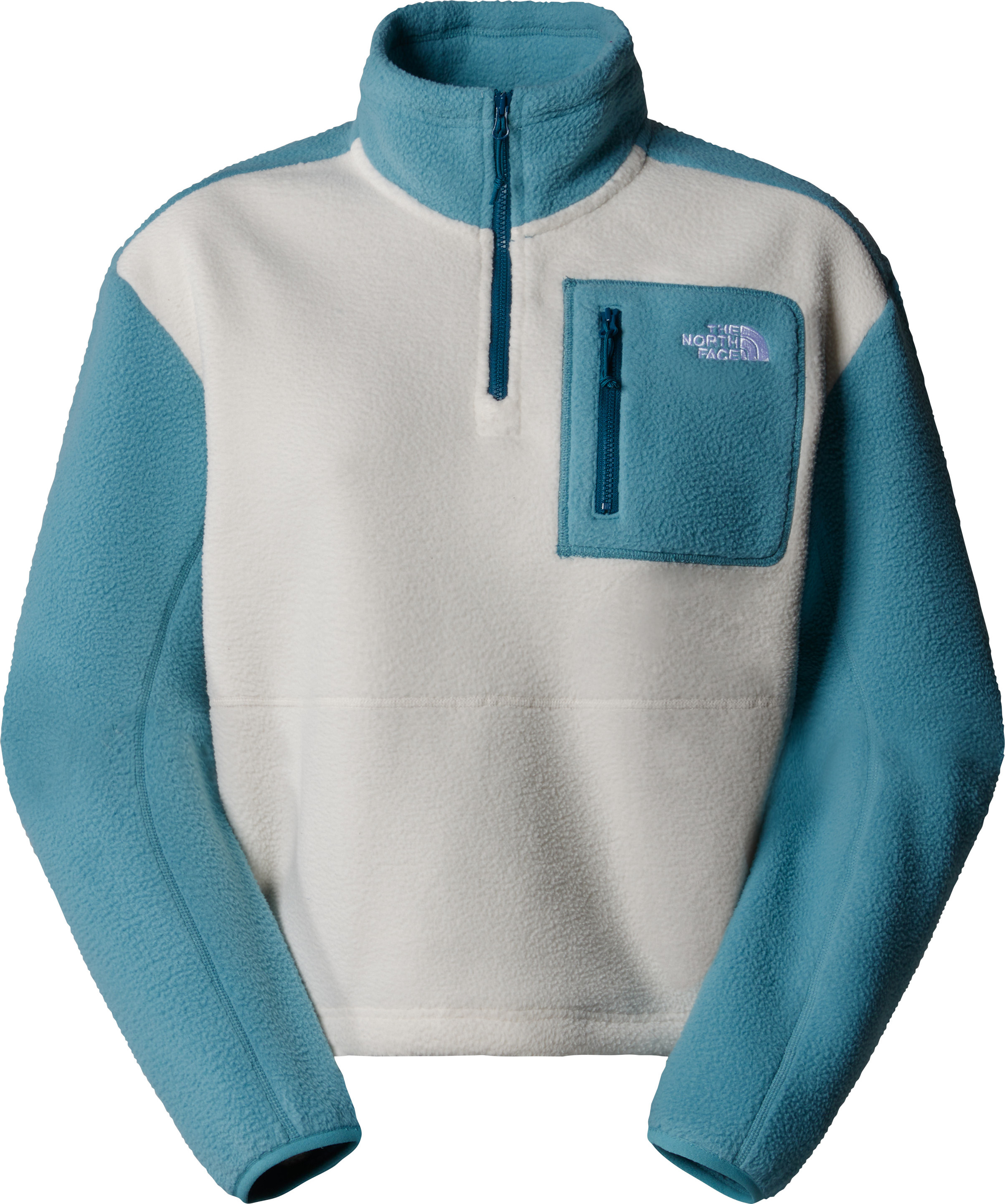 The North Face Women’s Yumiori 1/4 Zip Fleece Jacket Algae Blue/White Dune/Midnight Petrol