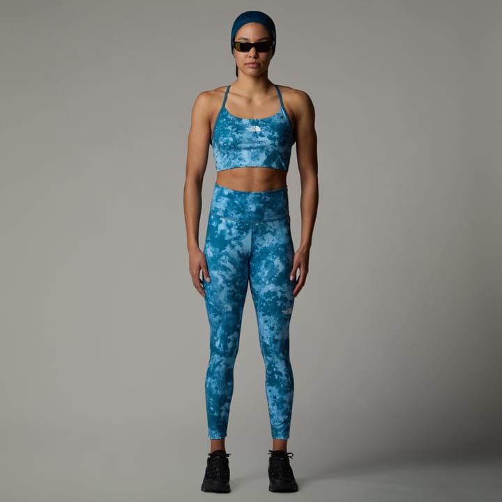 The North Face Women's Flex High Rise 7/8 Printed Tights Mallard Blue Micro Halfdome Print The North Face