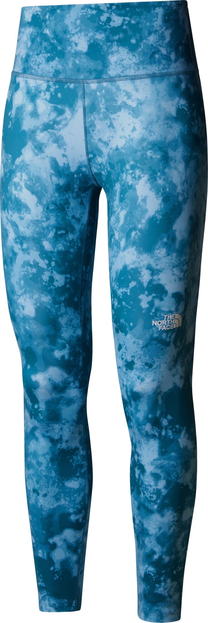 The North Face Women's Flex High Rise 7/8 Printed Tights Mallard Blue Micro Halfdome Print The North Face