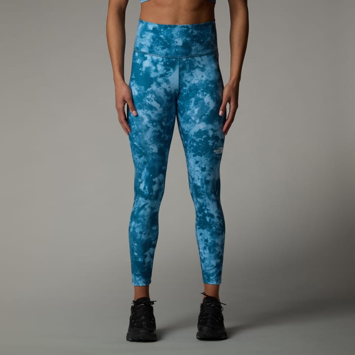 The North Face Women's Flex High Rise 7/8 Printed Tights Mallard Blue Micro Halfdome Print The North Face