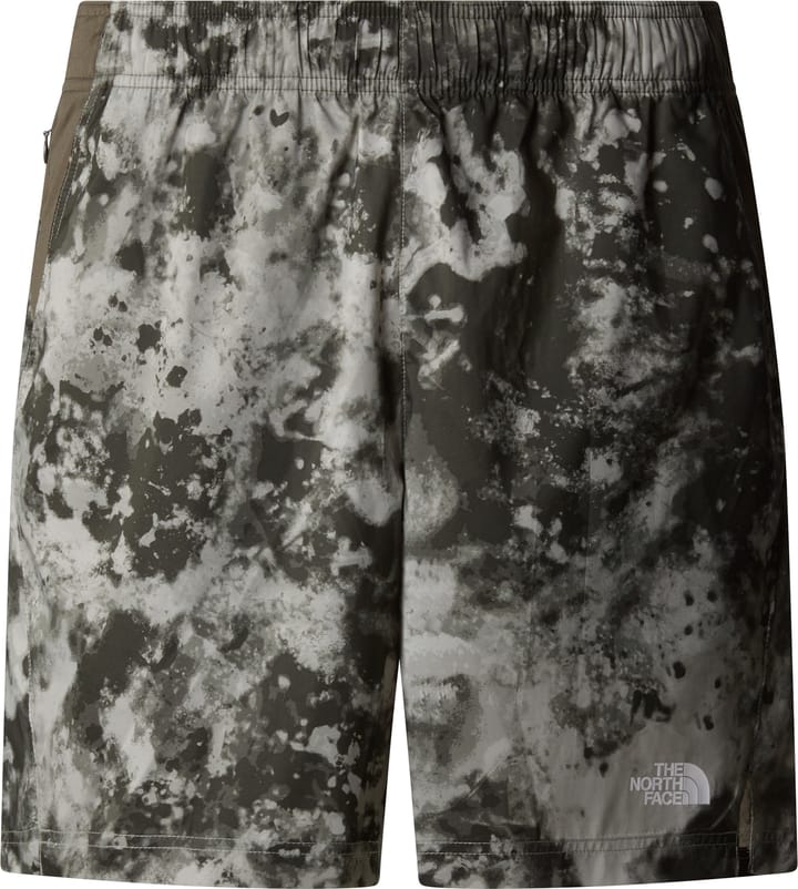 The North Face Men's 24/7 Printed Shorts Clay Grey Micro Halfdome Print/New Taupe Green The North Face