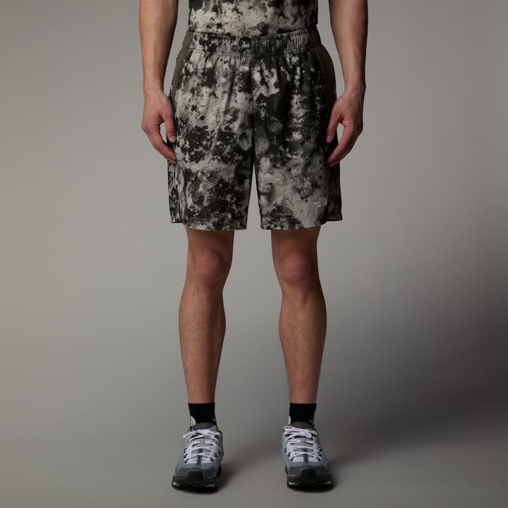 The North Face Men's 24/7 Printed Shorts Clay Grey Micro Halfdome Print/New Taupe Green The North Face