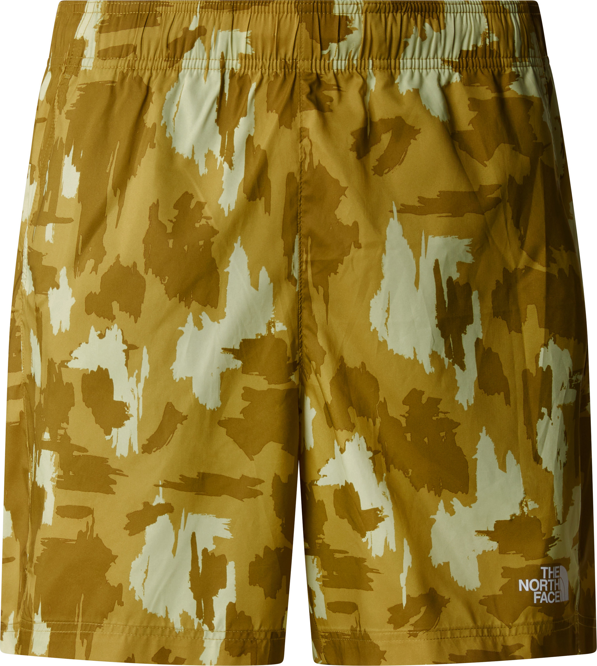 The North Face Men’s Mountain Athletics 24/7 7″ Printed Shorts Amber Green Aop Print