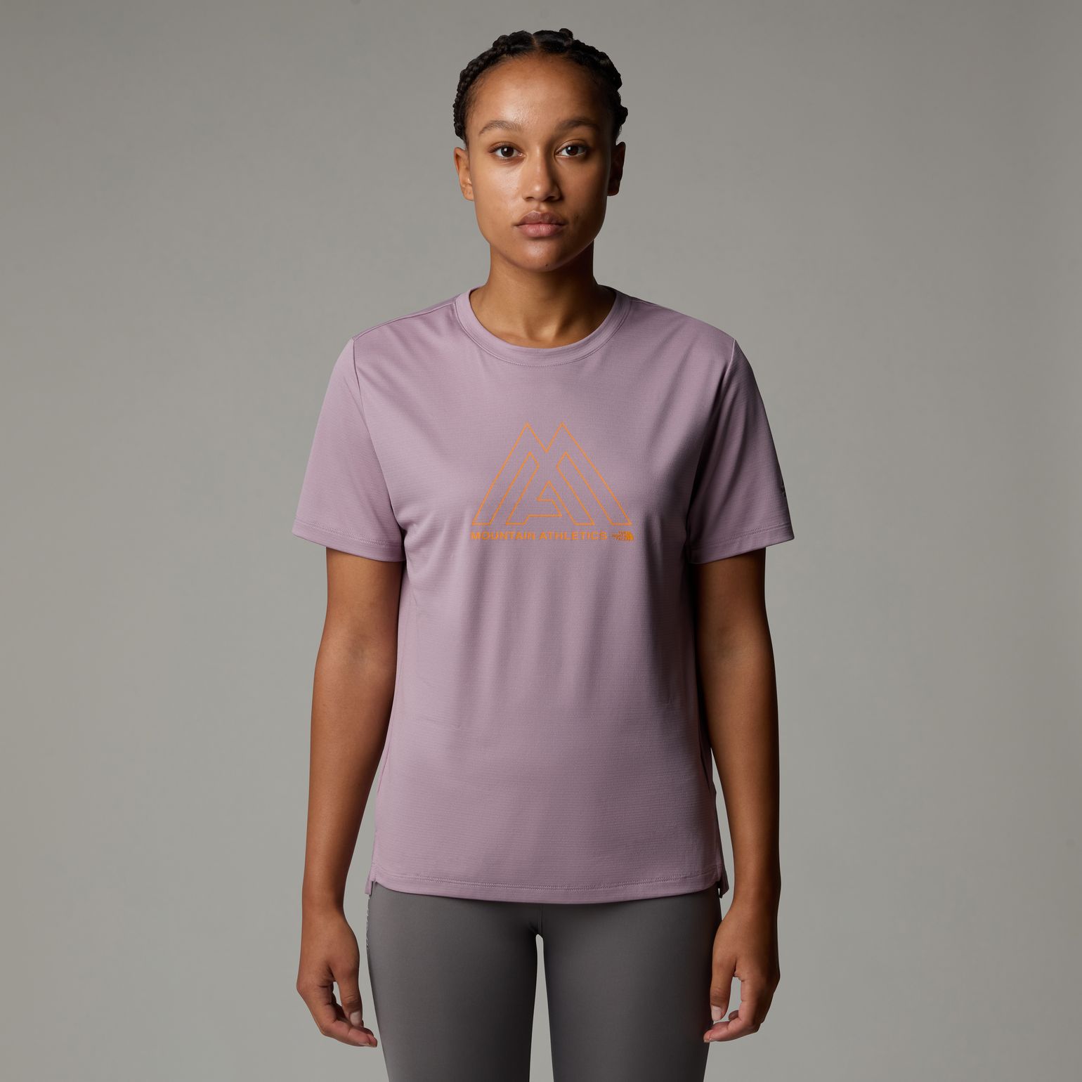 The North Face Women's Mountain Athletics Flex T-Shirt Purple Chalk