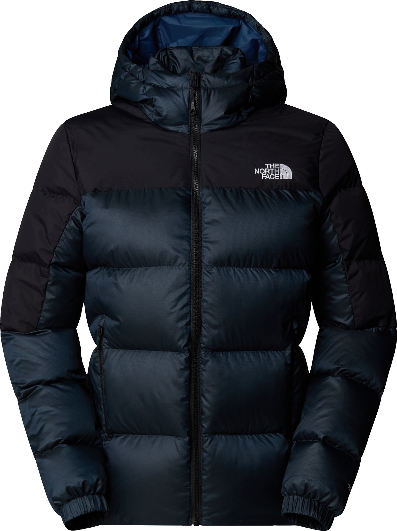 The North Face Women's Diablo Down 2.0 Hooded Jacket Shady Blue Black Heather/TNF Black