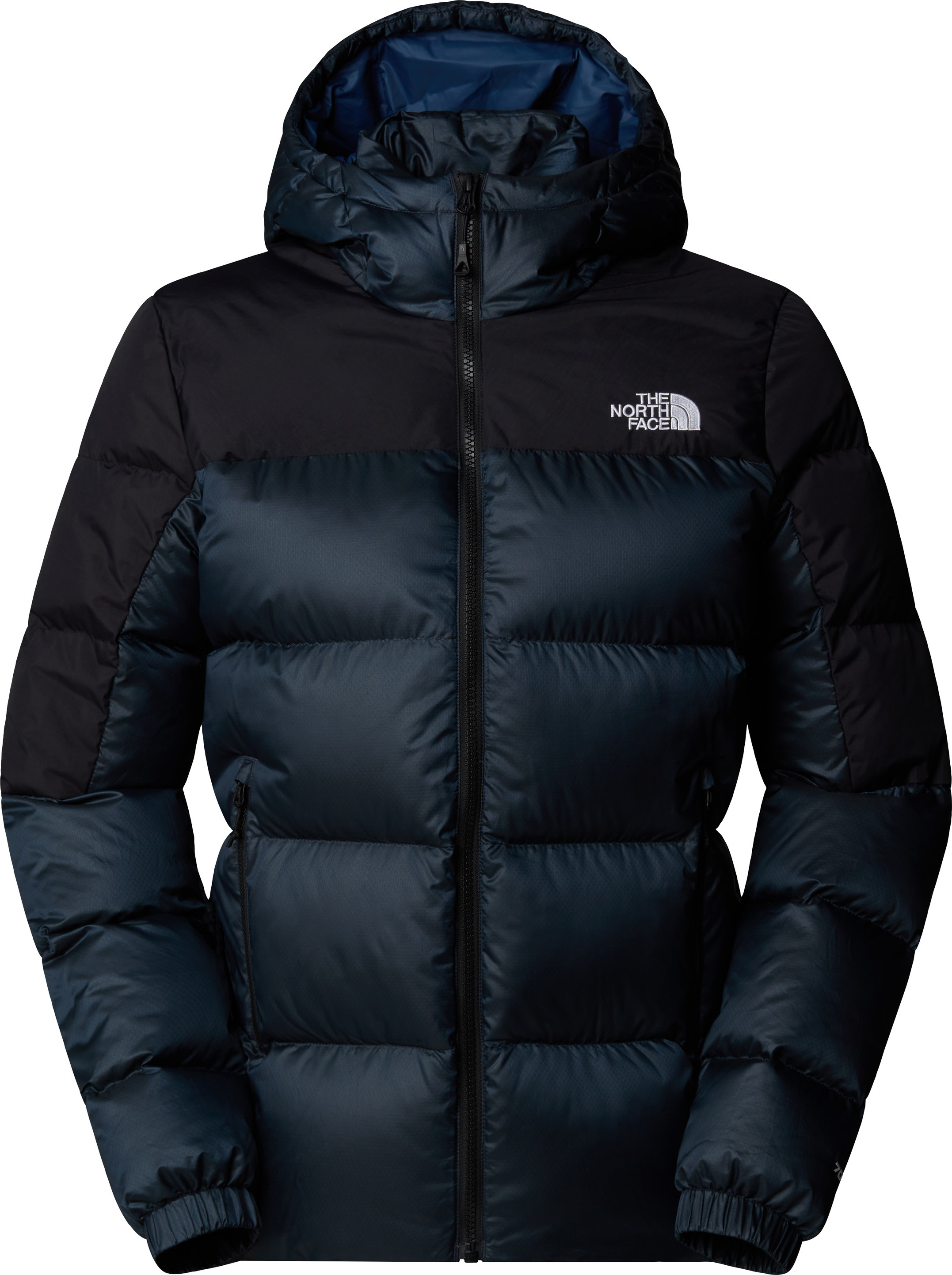 The North Face Women’s Diablo Down 2.0 Hooded Jacket Shady Blue Black Heather/TNF Black