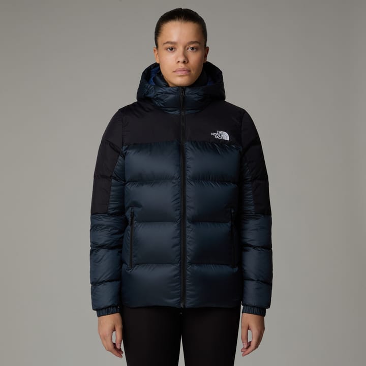 The North Face Women's Diablo Down 2.0 Hooded Jacket Shady Blue Black Heather/TNF Black The North Face