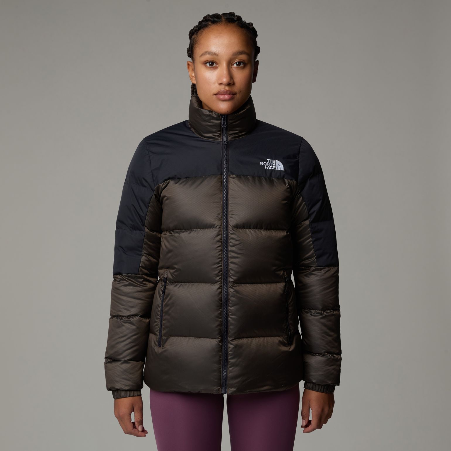 The North Face Women's Diablo Down 2.0 Jacket Smokey Brown Black Heather/TNF Black