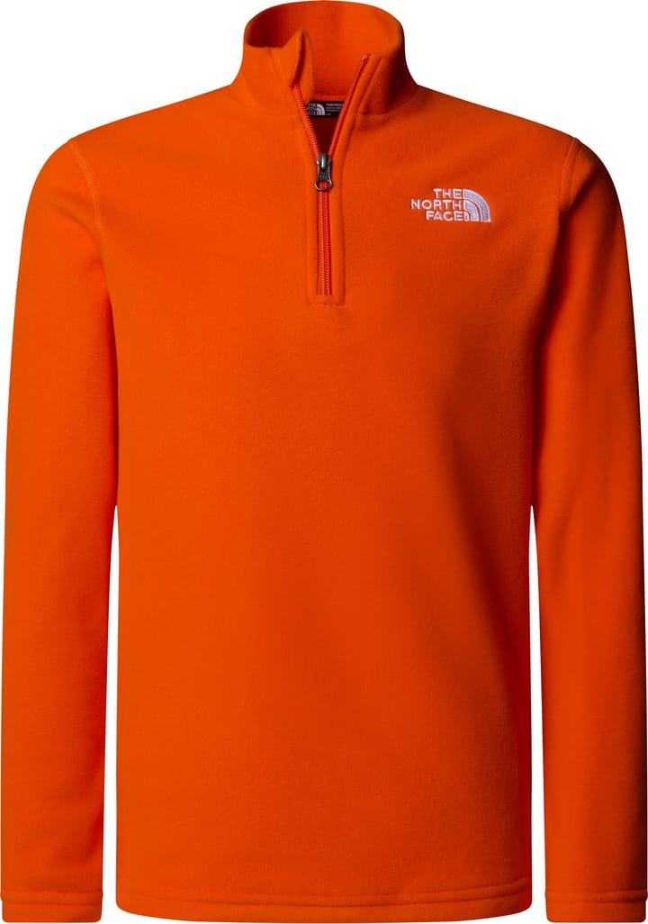 The North Face Juniors' Glacier 1/4 Zip Pullover TNF Orange The North Face