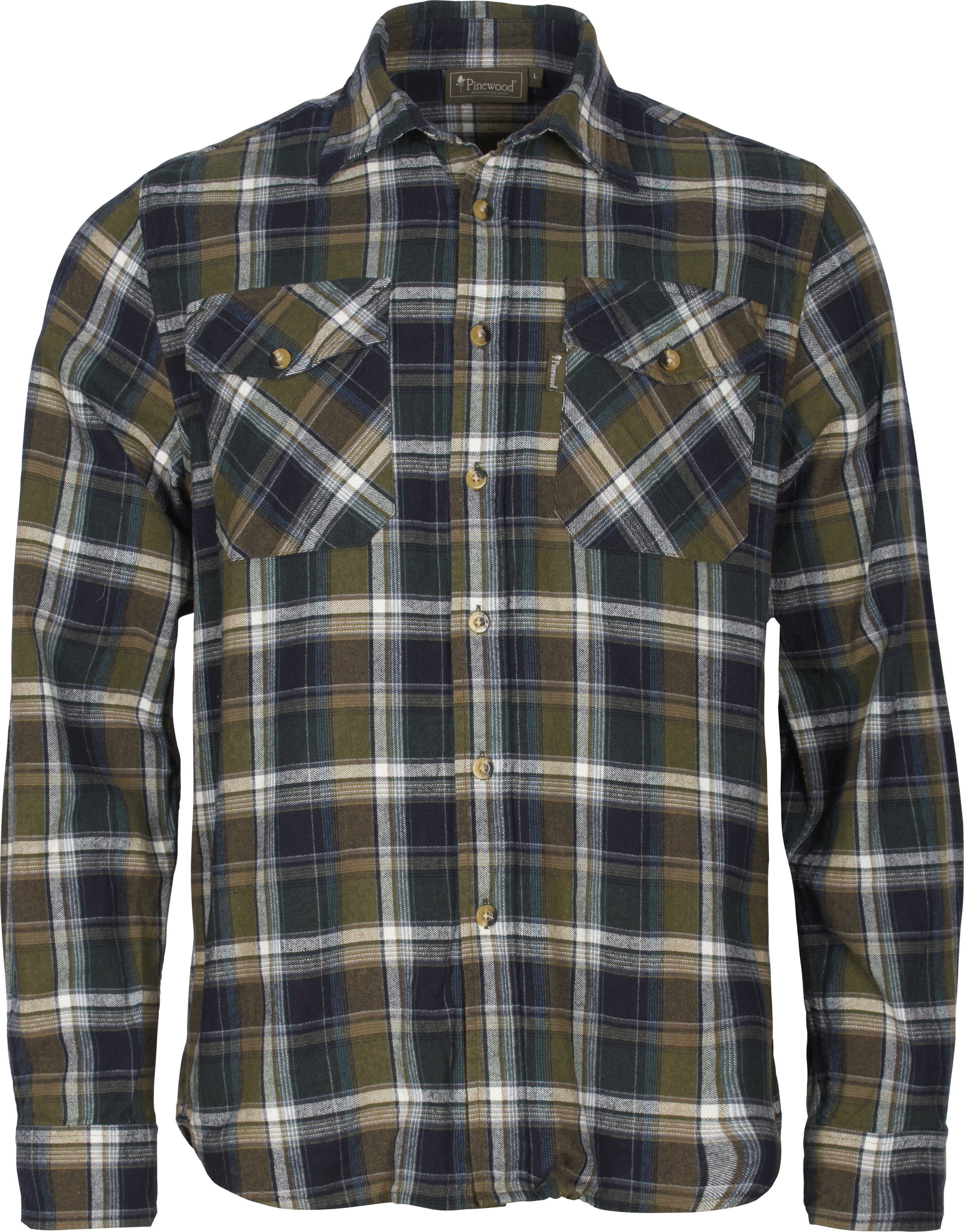 Pinewood Men's Härjedalen Shirt Green/Navy, M