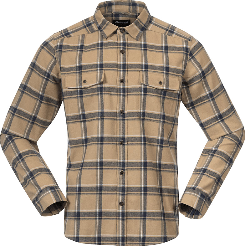 Bergans Men’s Tovdal Shirt Warm Sand/Navy Blue Check