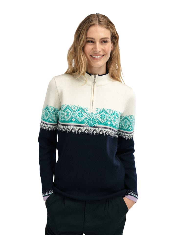 Dale of Norway Women's Moritz Sweater Marine Offwhite Peacock Dale of Norway