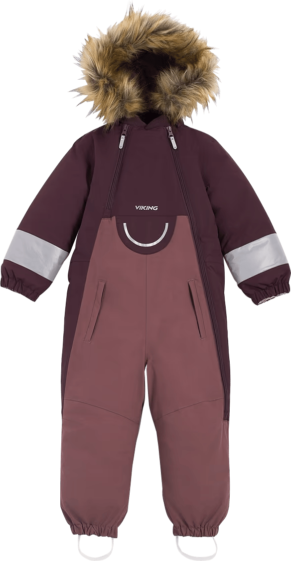 Viking Footwear Kids' Alv Winter Playsuit Pink