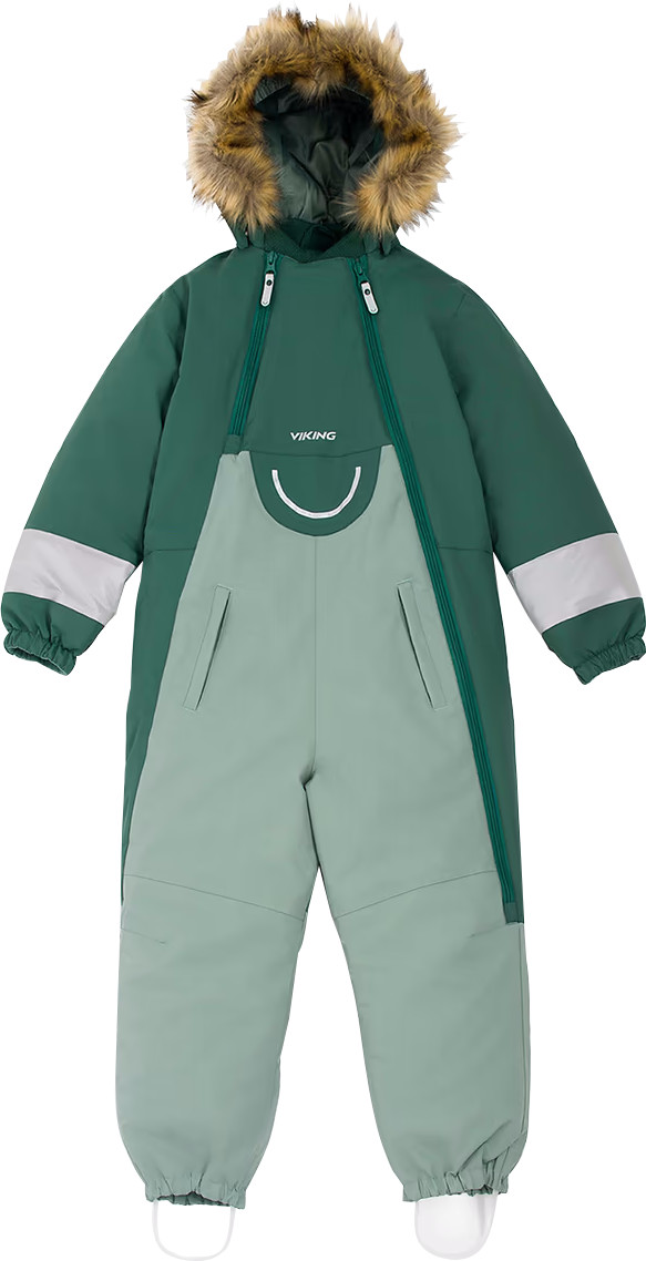 Viking Footwear Kids’ Alv Winter Playsuit Green