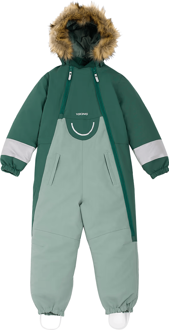 Viking Footwear Kids' Alv Winter Playsuit Green