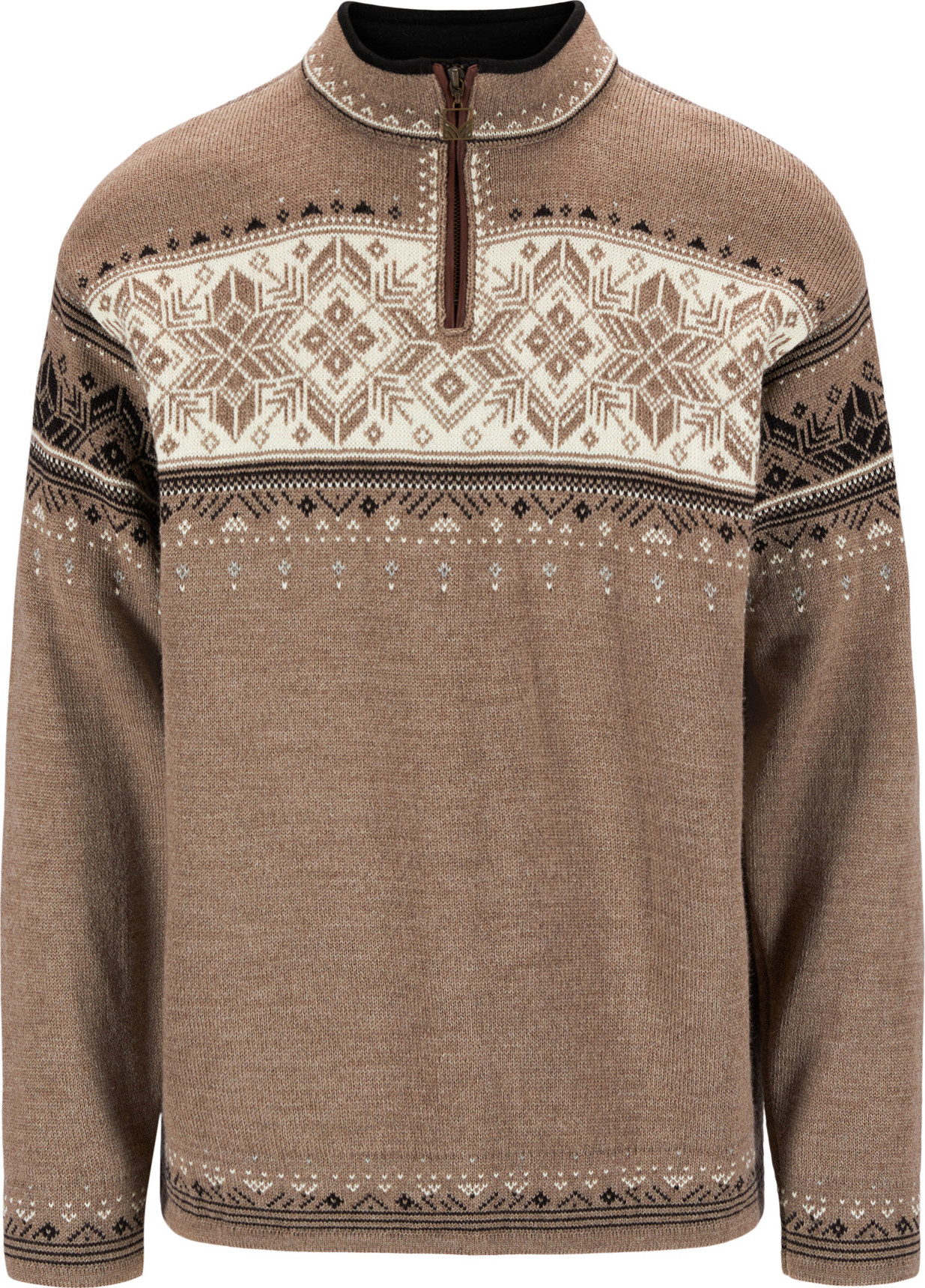 Dale of Norway Men’s Blyfjell Knit Sweater Mountain Stone/Offwhite/Coffee