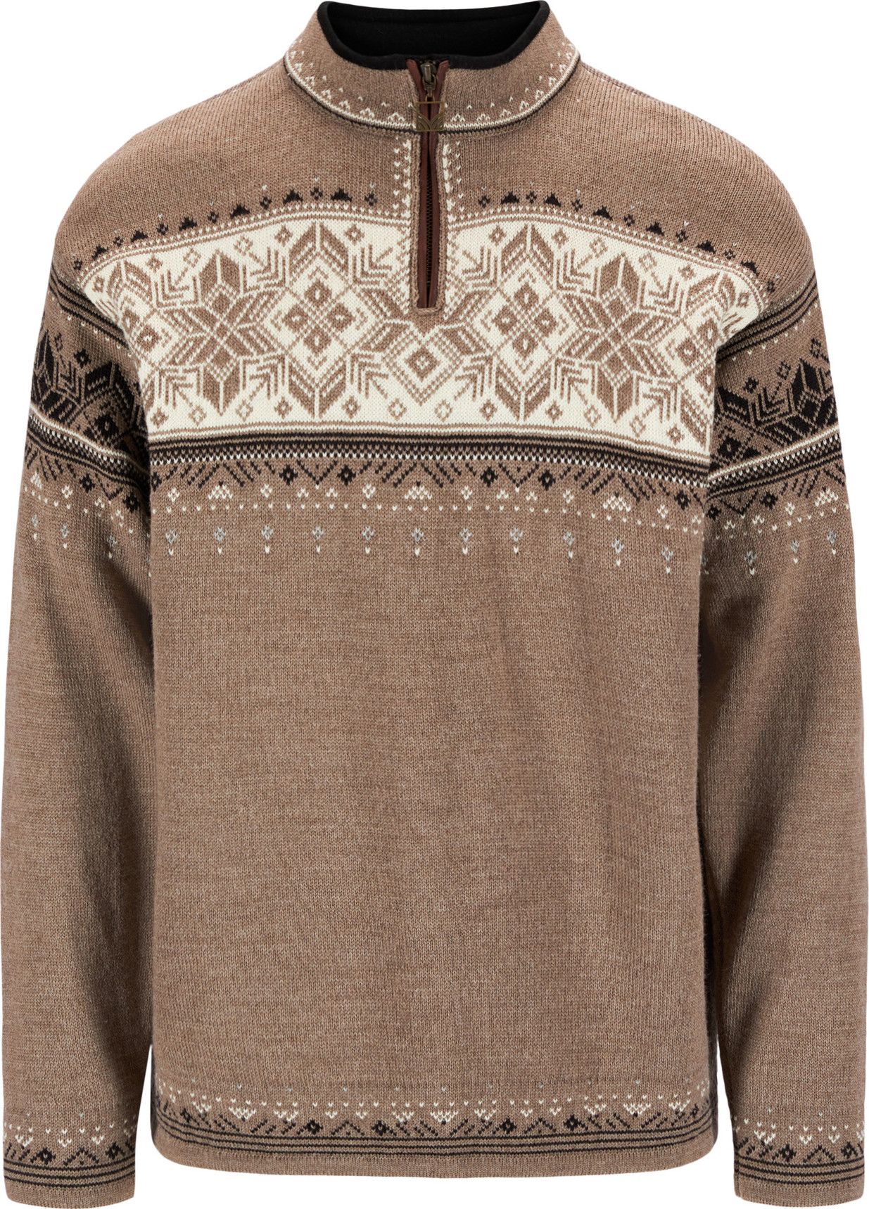 Dale of Norway Men's Blyfjell Knit Sweater Mountain Stone/Offwhite/Coffee