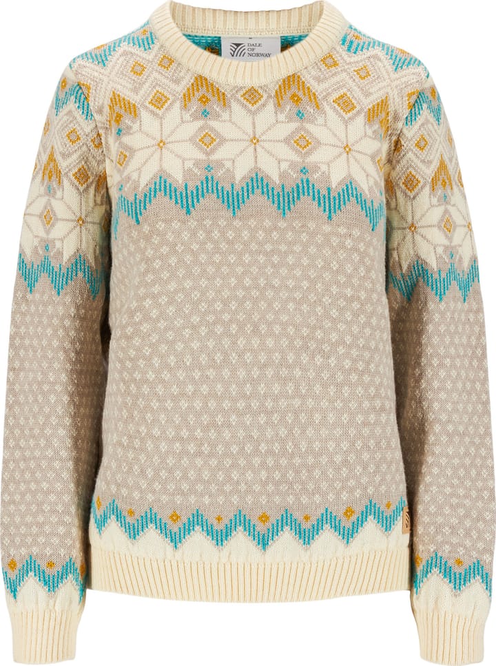 Dale of Norway Women's Vilja Sweater Sandstone/Offwhite/Peacock Dale of Norway