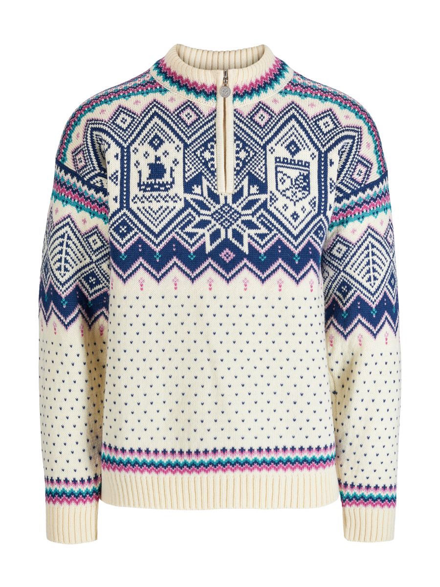 Dale of Norway Vm Trondheim Masc. Sweater Offwhite Indigo Orchid