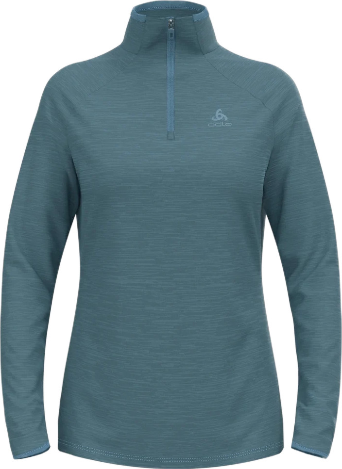 Odlo Women’s Midlayer 1/2 Zip Run Easy Warm Provincial Blue Melange