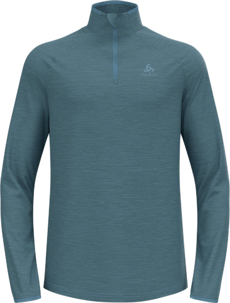 Odlo Men’s Midlayer 1/2 Zip Run Easy Warm Provincial Blue Melange