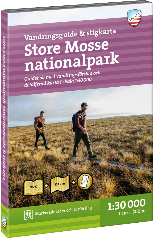 Calazo förlag Store Mosse nationalpark – vandringsguide och stigkarta NoColour