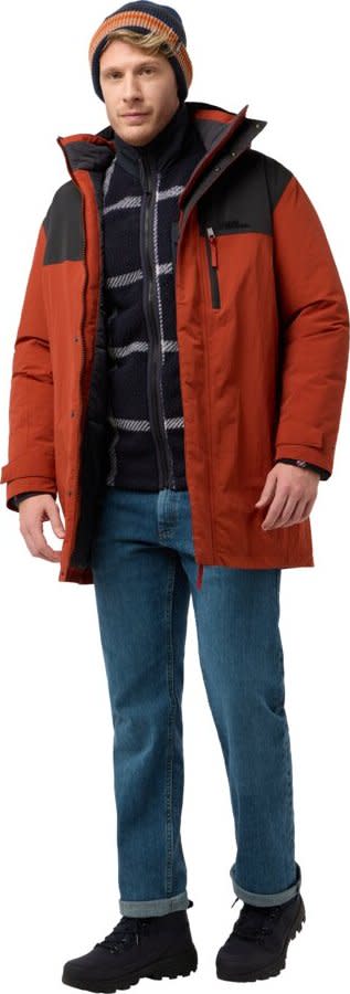 Jack Wolfskin Men's Gletschersee Parka Intense Rust Jack Wolfskin