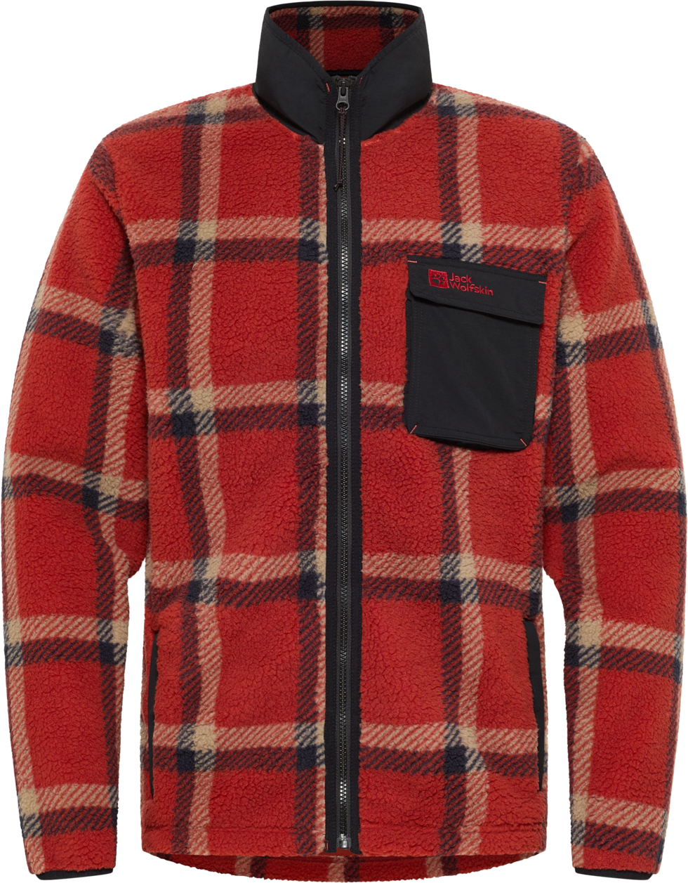 Jack Wolfskin Men’s Felslicht Check Jacket Intense Rust