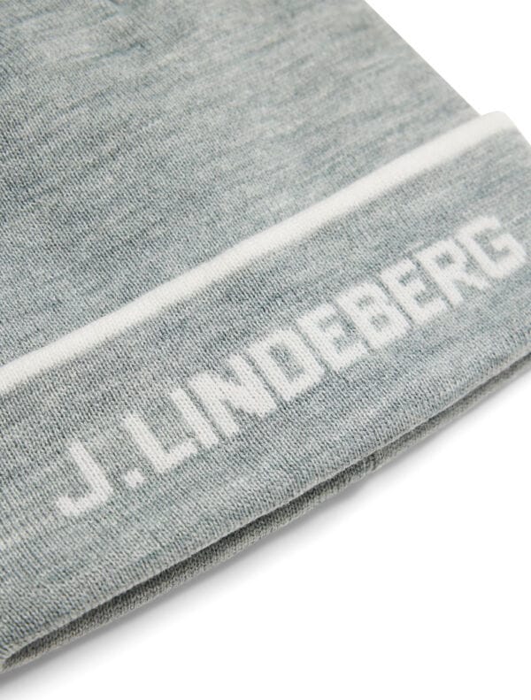 J.Lindeberg Stripe Beanie Medium Grey Melange J.Lindeberg