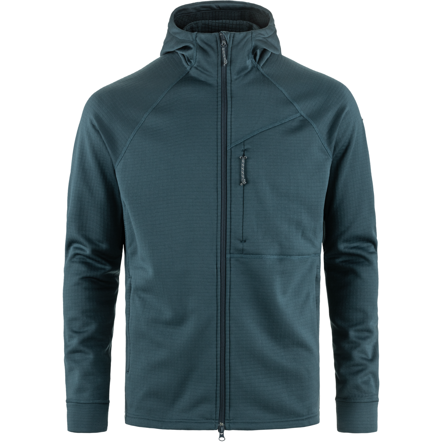 Fjällräven Men’s Abisko Grid Fleece Hoodie Mountain Blue