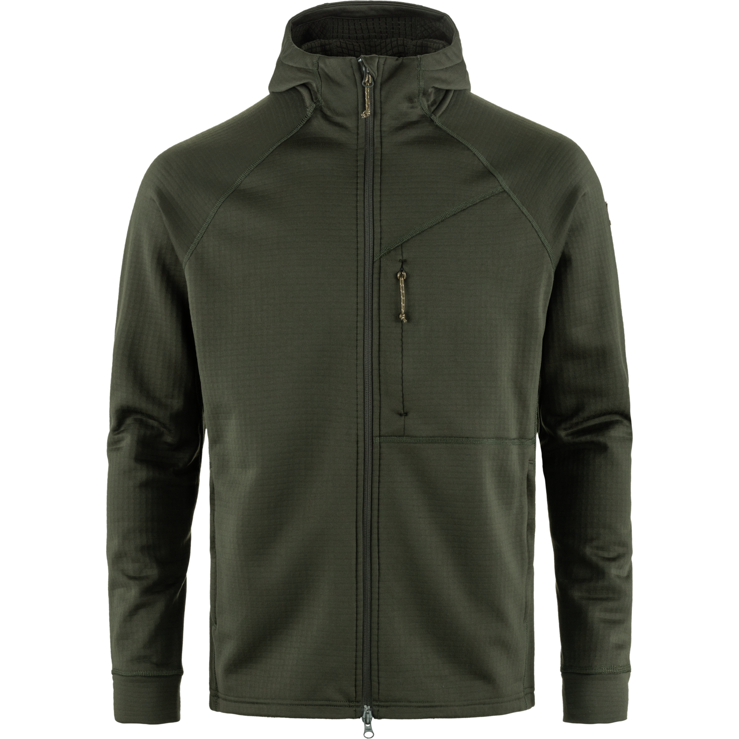 Fjällräven Men’s Abisko Grid Fleece Hoodie Deep Forest